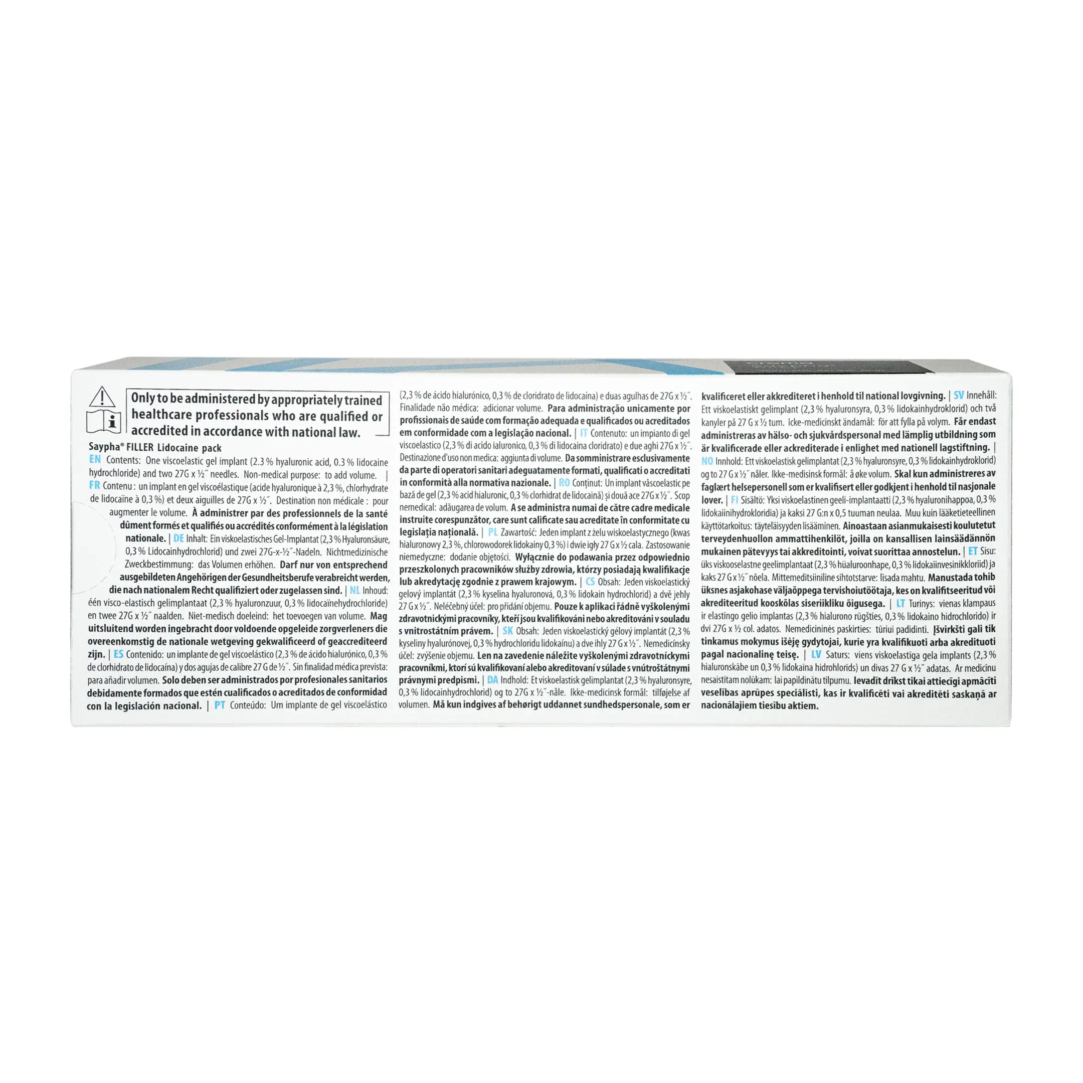 Saypha Filler Lidocaine (1×1ml) Croma Saypha filler+Lidocaine aesthetic dermal filler back