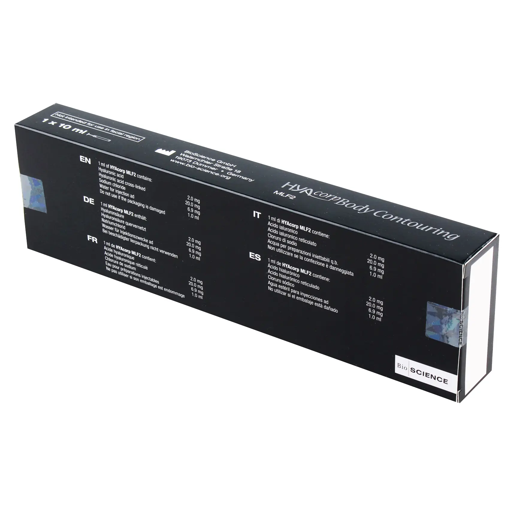 HYAcorp MLF 2 Body Contouring 1X10ml HYACORP MLF2 BODY CONTOURING back