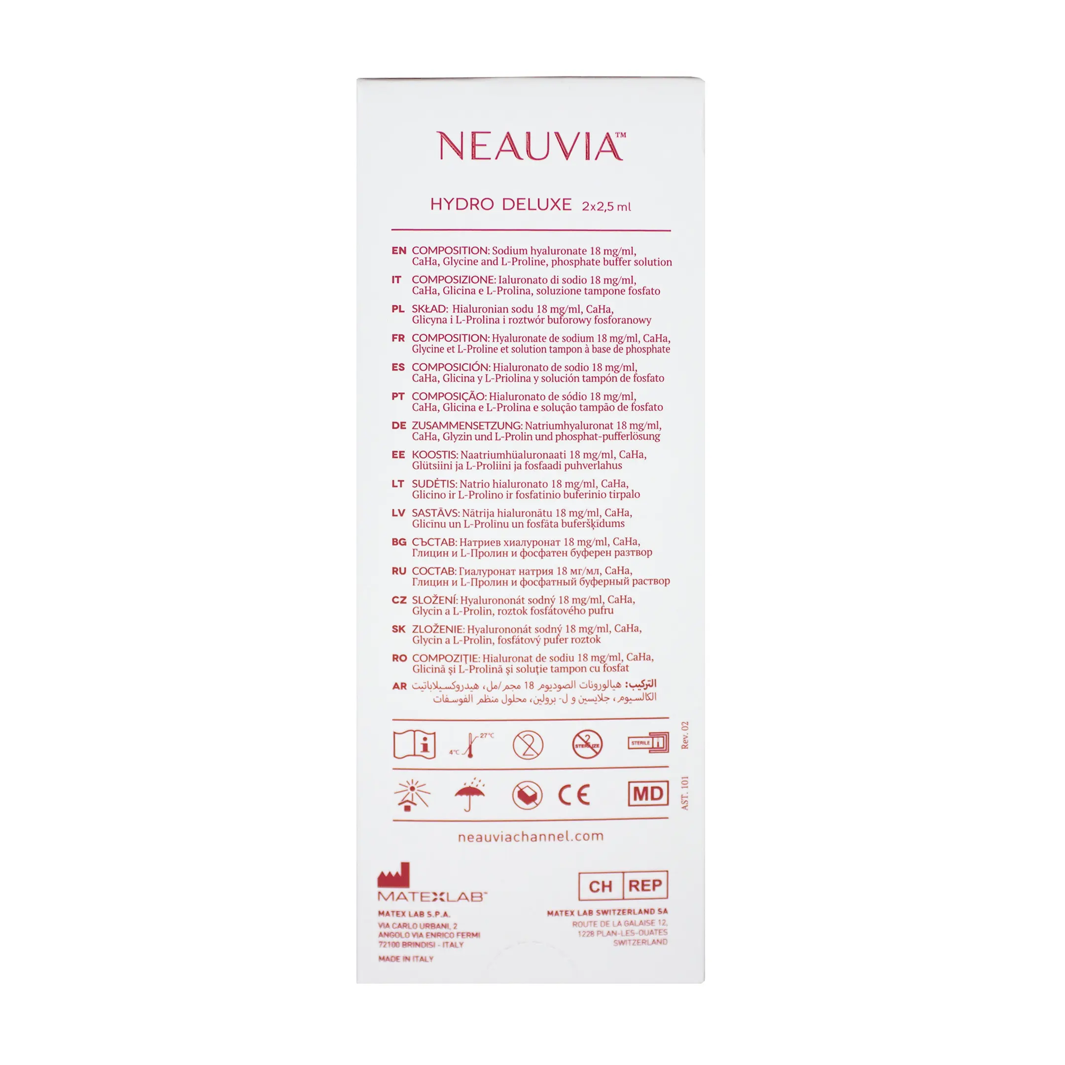 Neauvia Organic Hydro Deluxe (2×2.5ml) Neauvia Hydro deluxe neu back