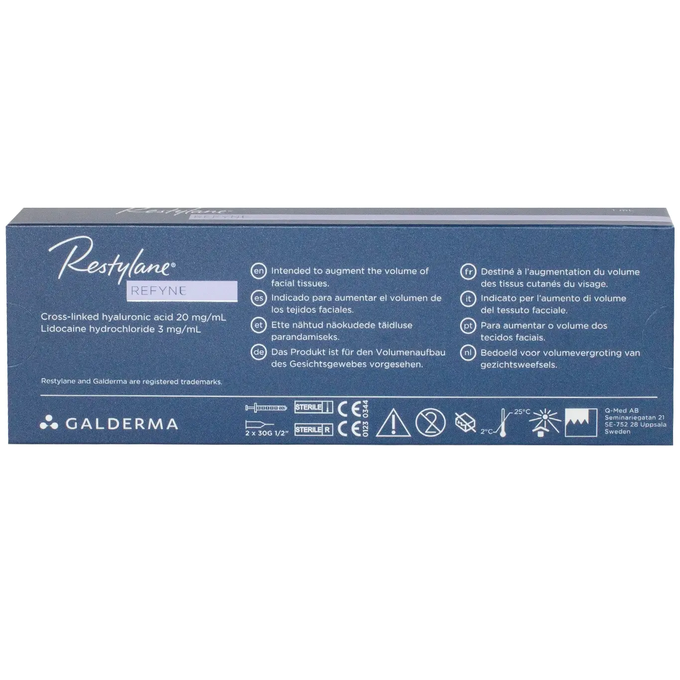 Restylane Refyne Lidocain 1 x 1 ml Restylane Refyne Lidocaine Back