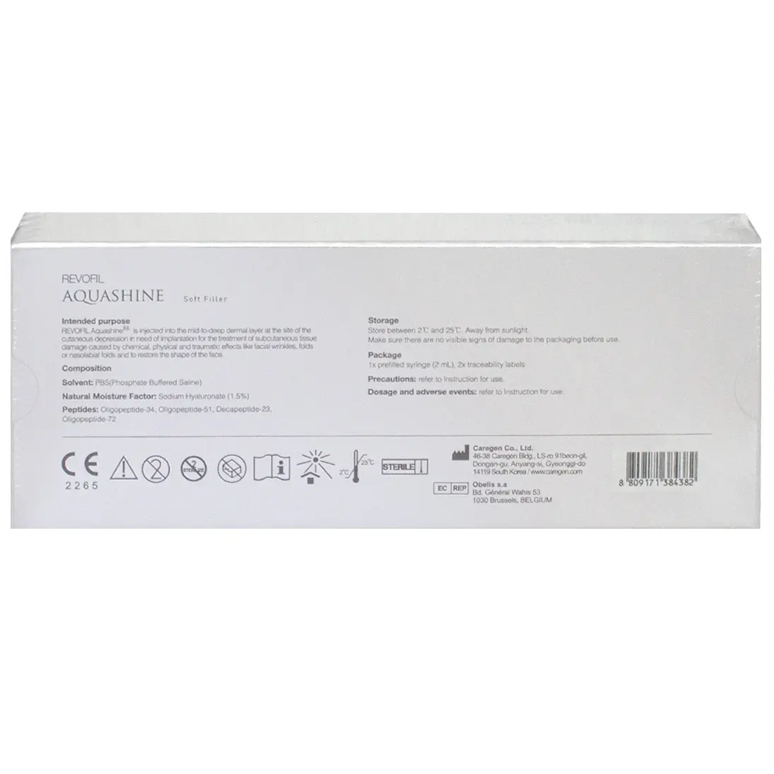 Revofil AQUASHINE BR Soft Filler 1×2 ml Revofil AQUASHINE BR SoftFiller Back