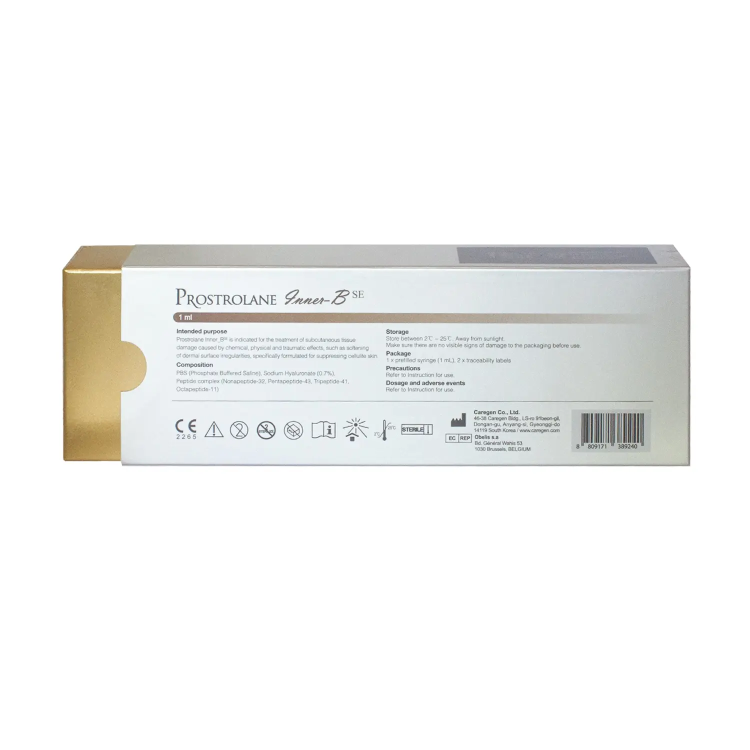 Prostrolane Inner-B SE Dermal Filler 1×1 ml Prostrolane Inner B SE Dermal Filler back