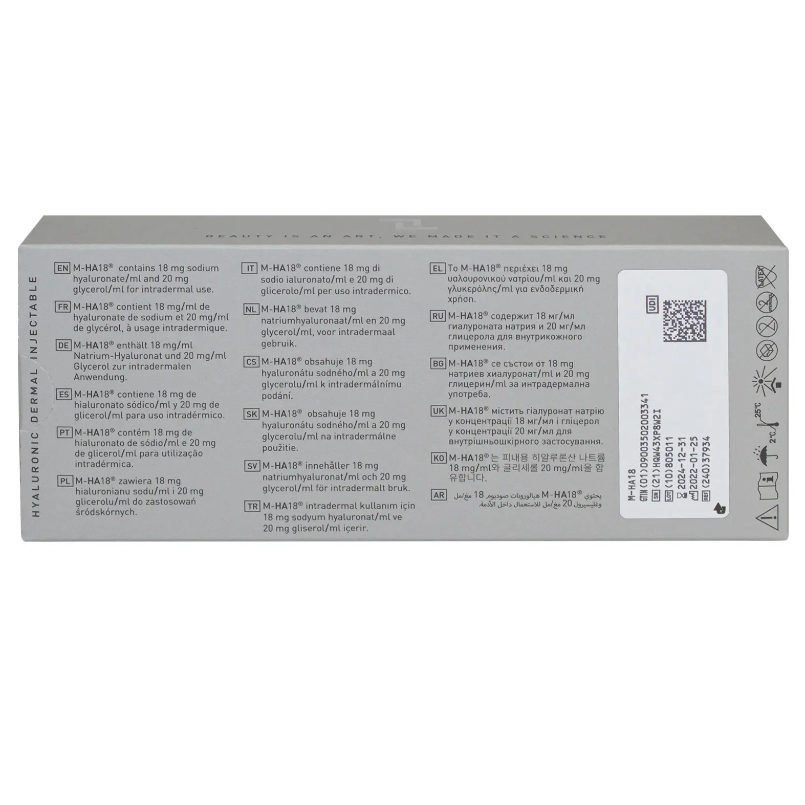 Fillmed M-HA® 18 (1 x 1 ml) Fillmed M HA18 back