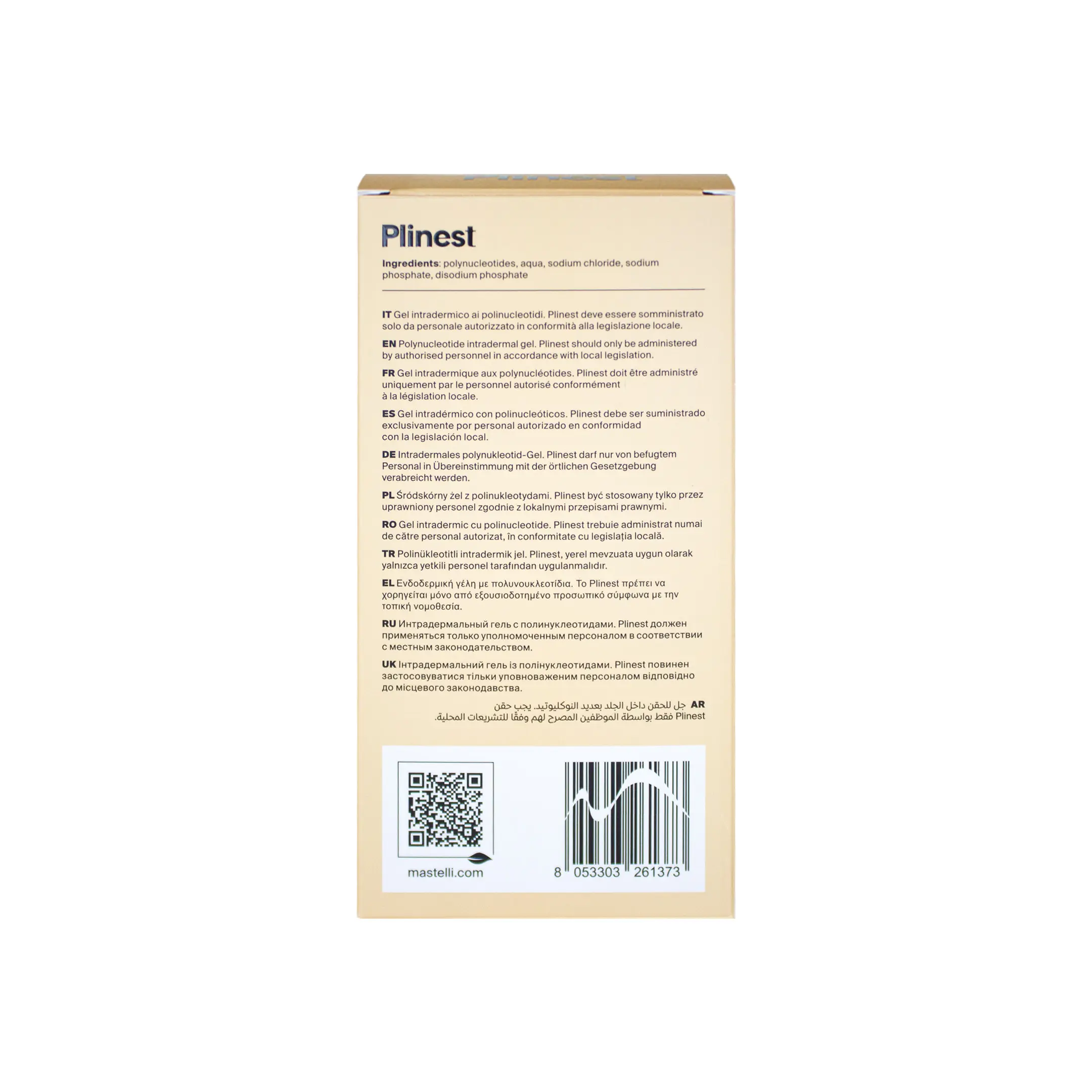 Plinest Mastelli (1x2ml) Plinest Mastelli back