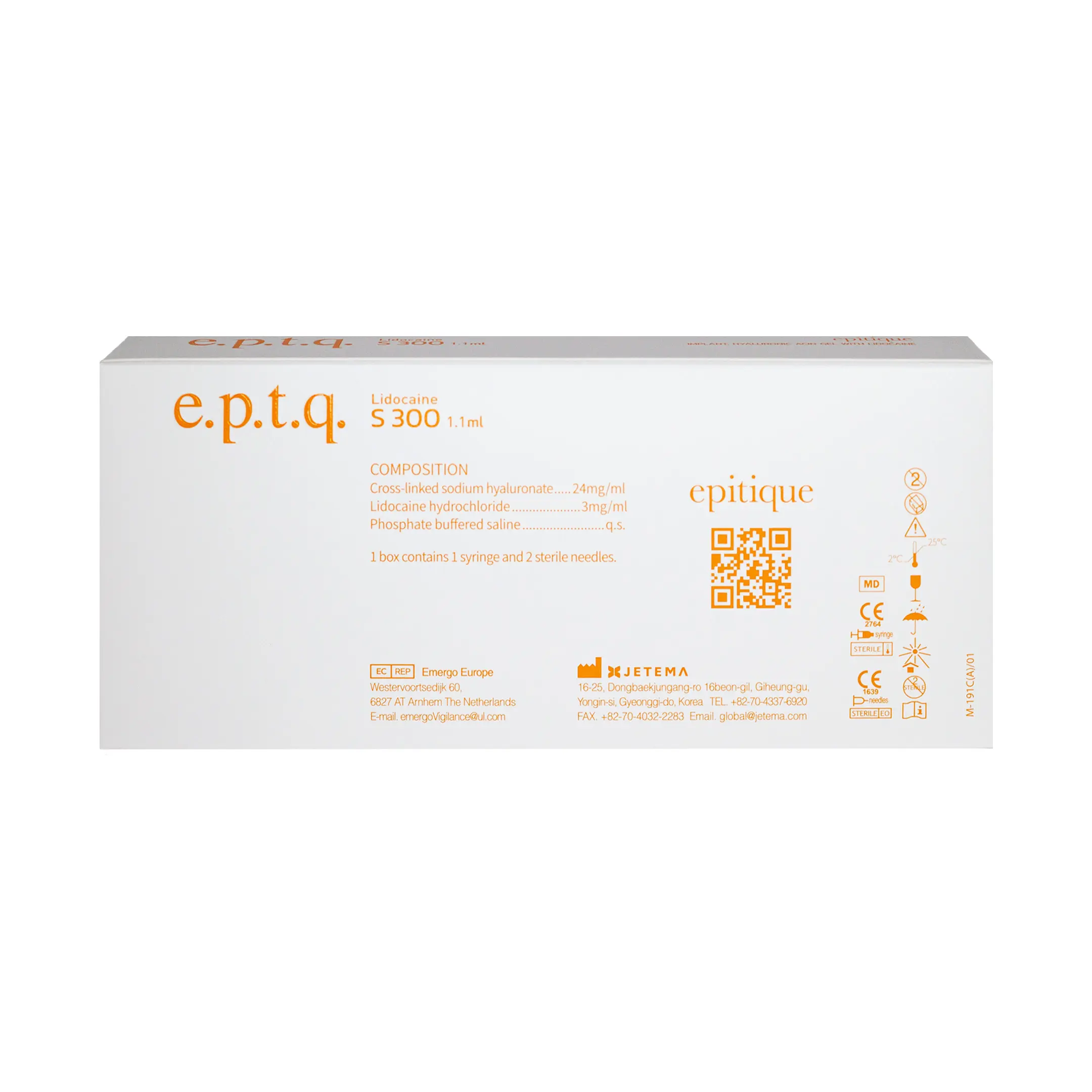 e.p.t.q. S300 Lidocaine (1×1.1ml) e.p.t.q s300 Lido back