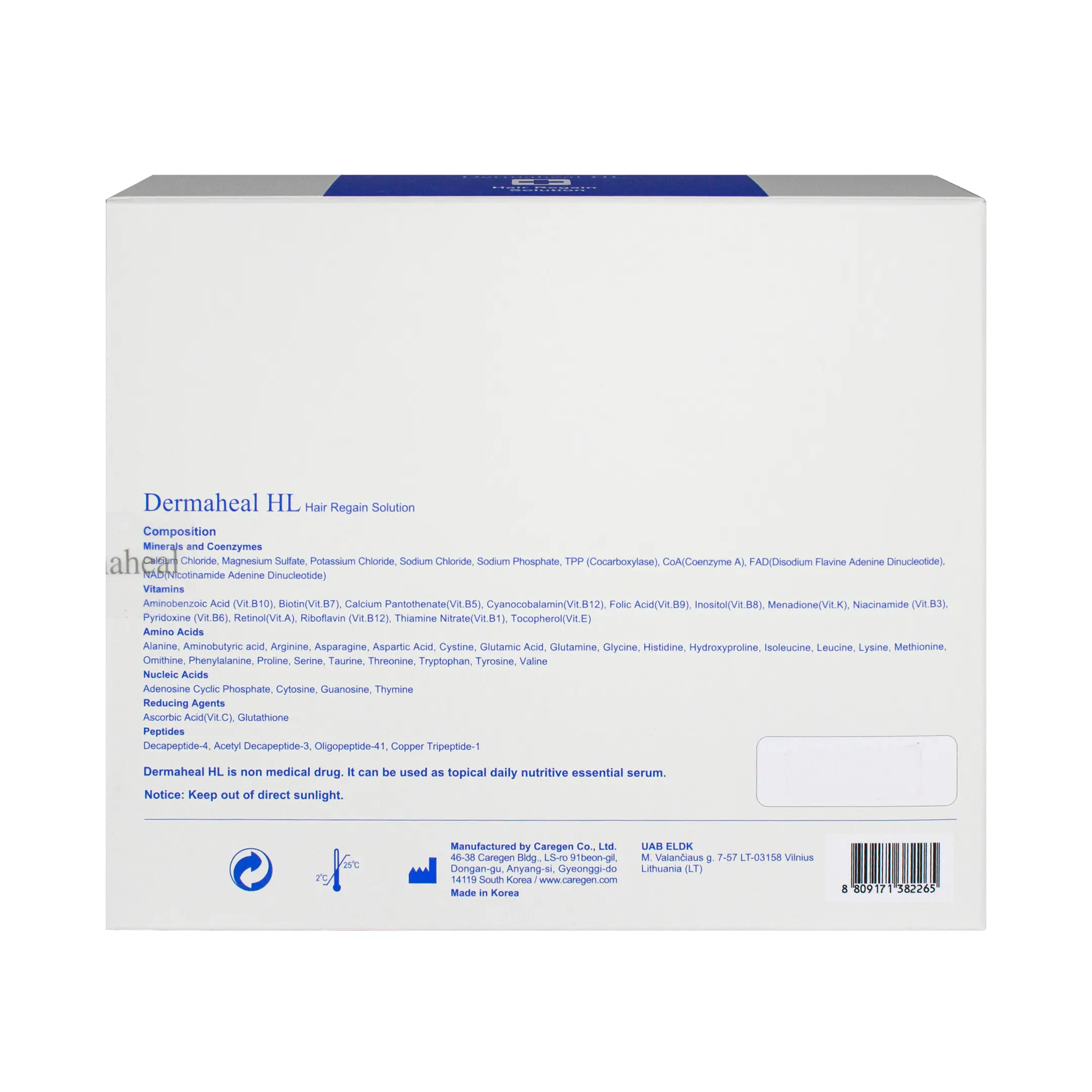 DermaHeal HL Hair Regain Solution (10x5ml) Dermaheal HL Hair Regain back