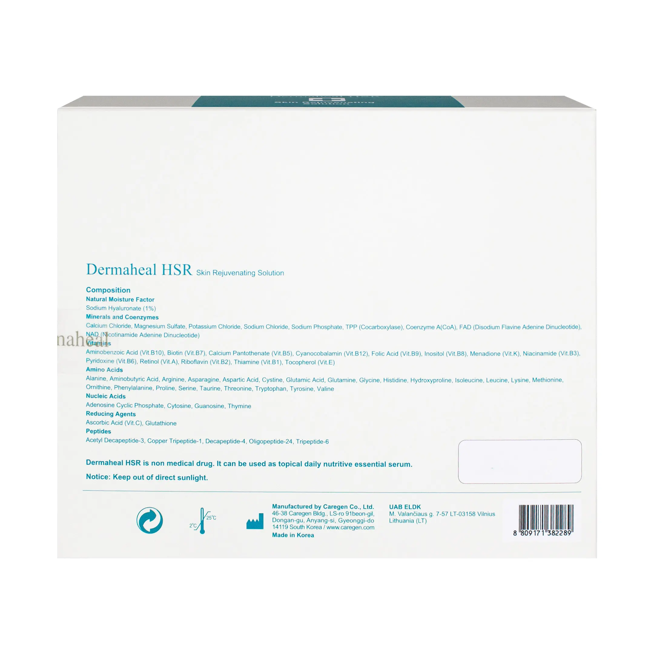 DermaHeal HSR Skin Rejuvenating Solution (10x5ml) Dermaheal HSR Skin Rejuvenating back