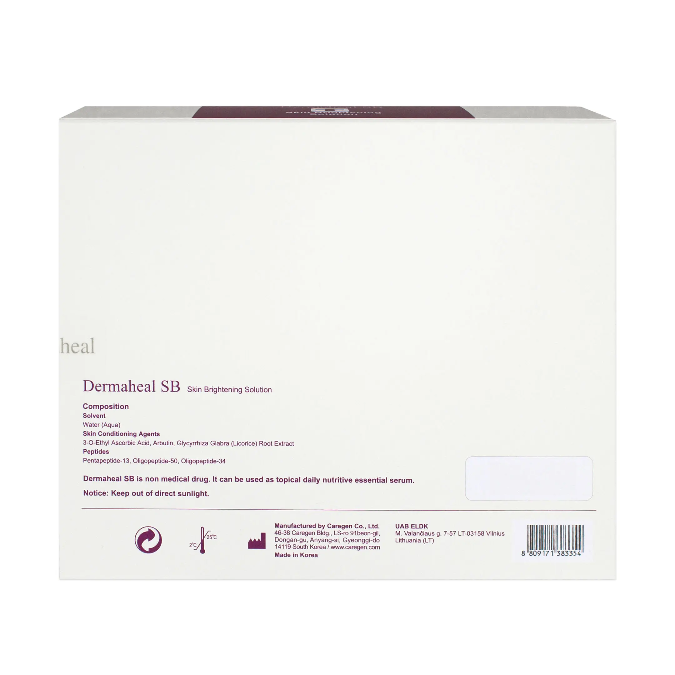 DermaHeal SB Skin Brightening Solution (10x5ml) Dermaheal SB Skin Brightening back