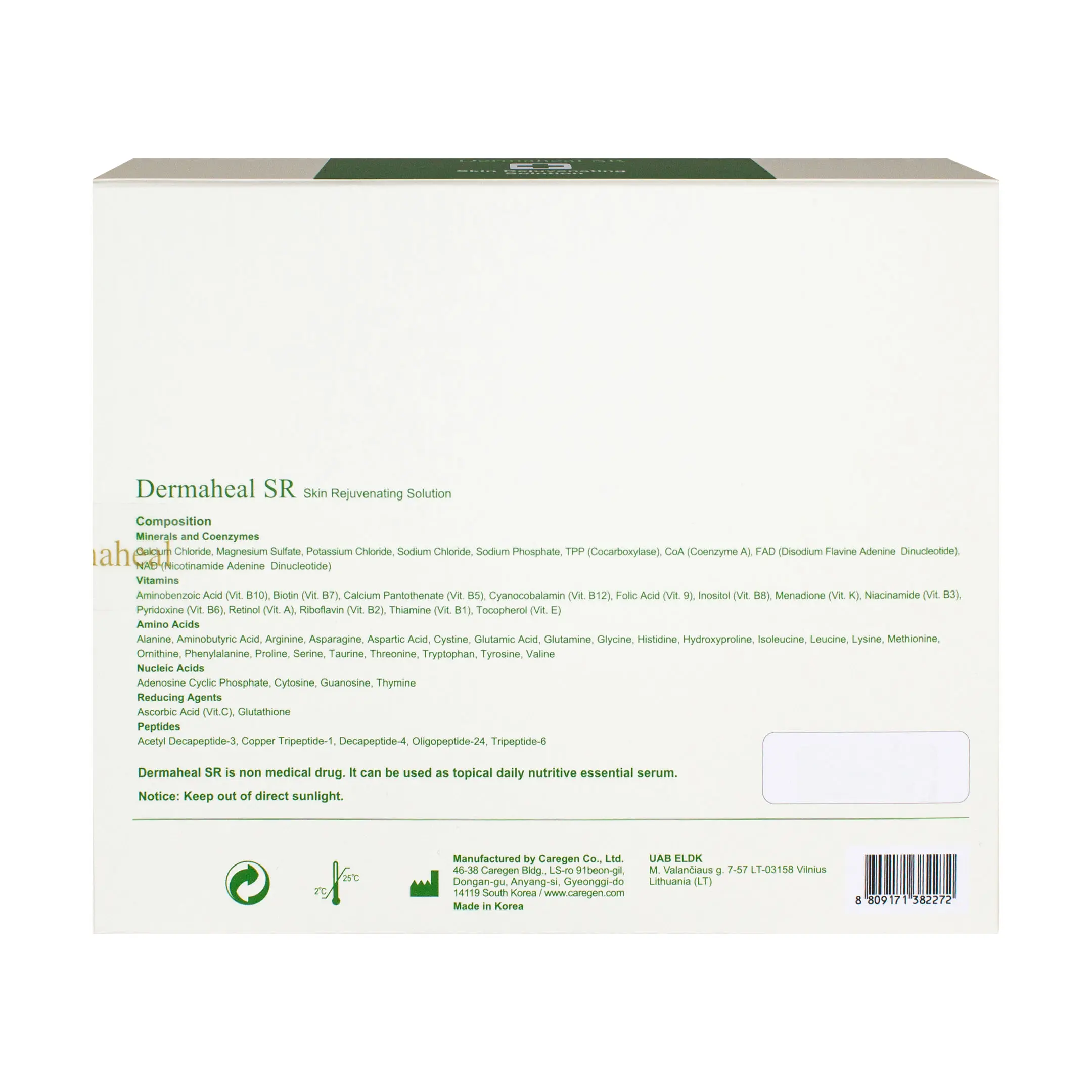 DermaHeal SR Skin Rejuvenating Solution (10x5ml) Dermaheal SR Skin Rejuvenating back