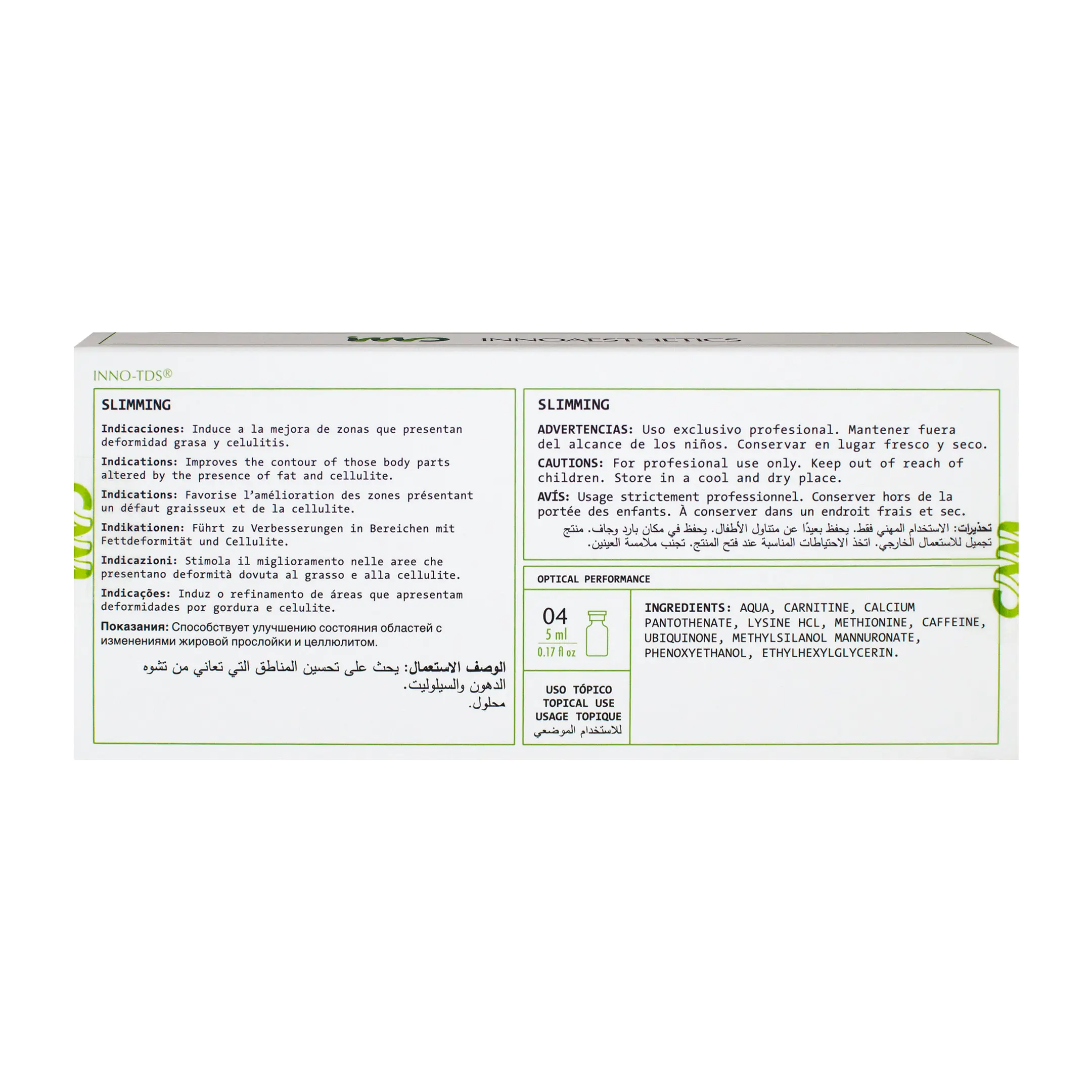 Slimming (4x5ml) INNO TDS Slimming back