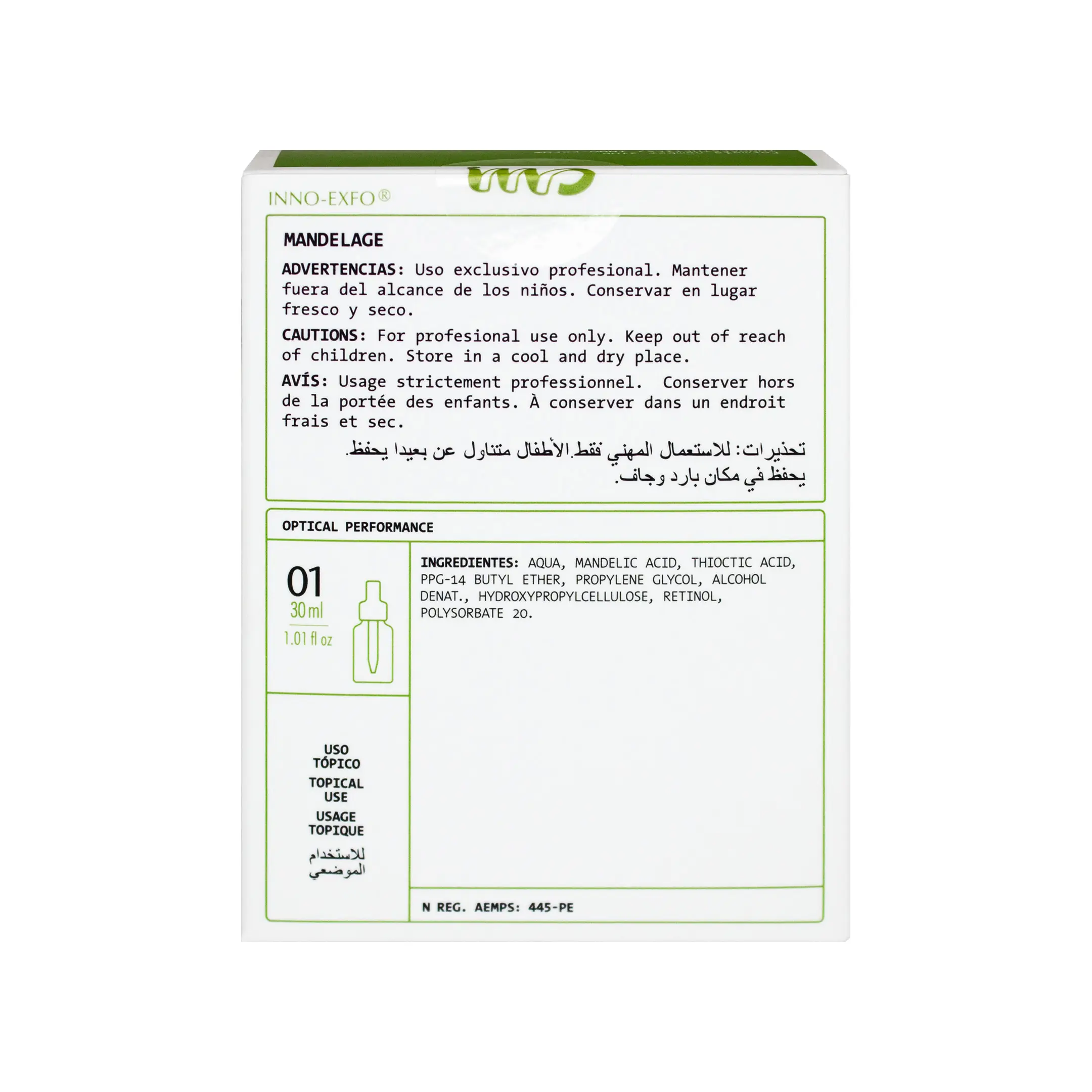 Innoaesthetics Mandelage (1x30ml) Innoaesthetics Mandelage back