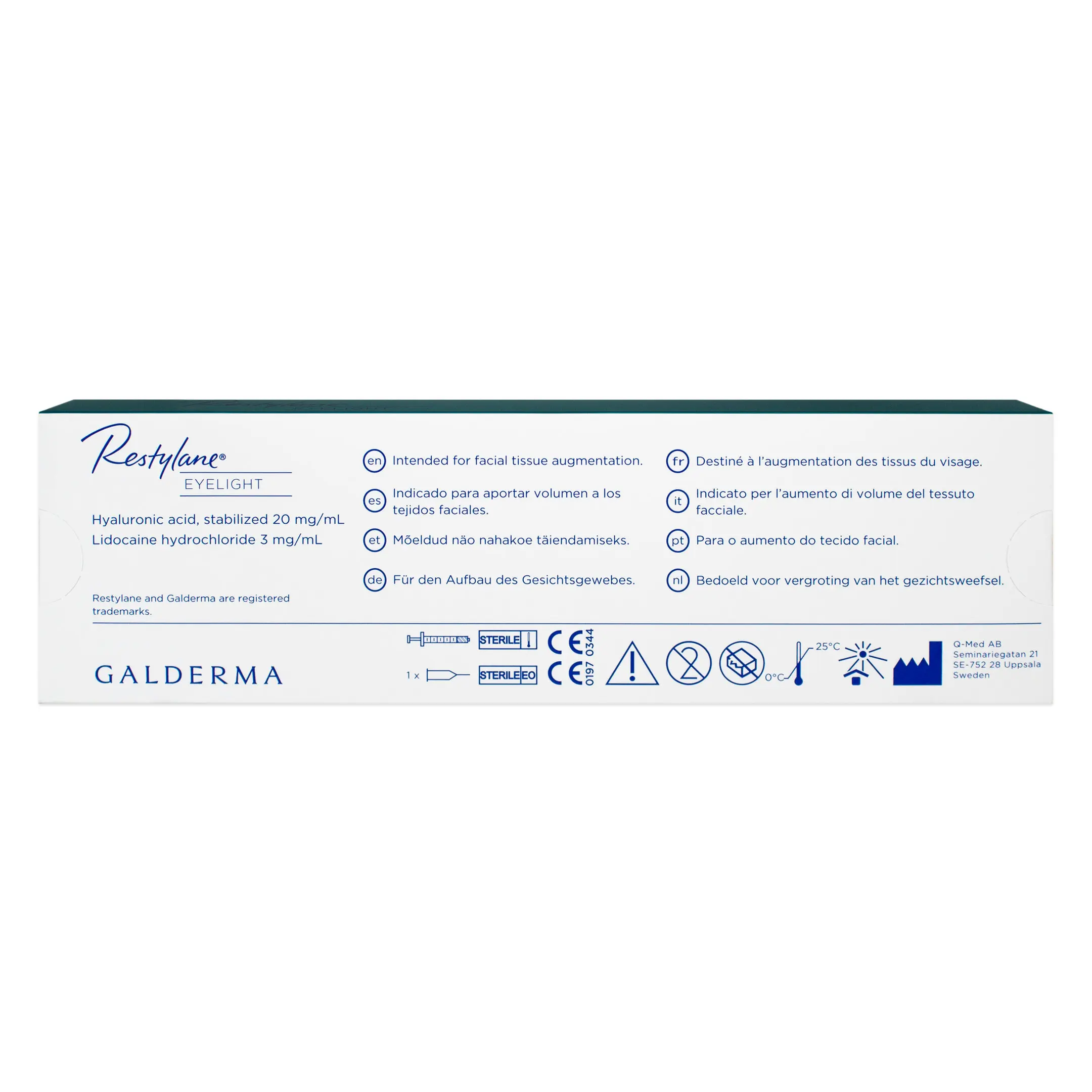 Restylane Skinboosters Vital Lidocaine (1×1ml) (Kopie) Restylane eyelight Lidocaine back