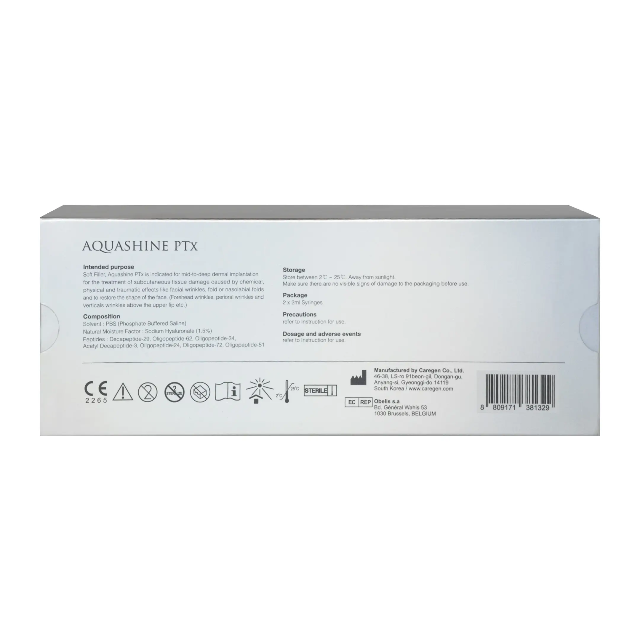 Revofil AQUASHINE PTX Soft Filler (2×2ml) Revofil Aquashine PTX Soft Filler 2x2ml back