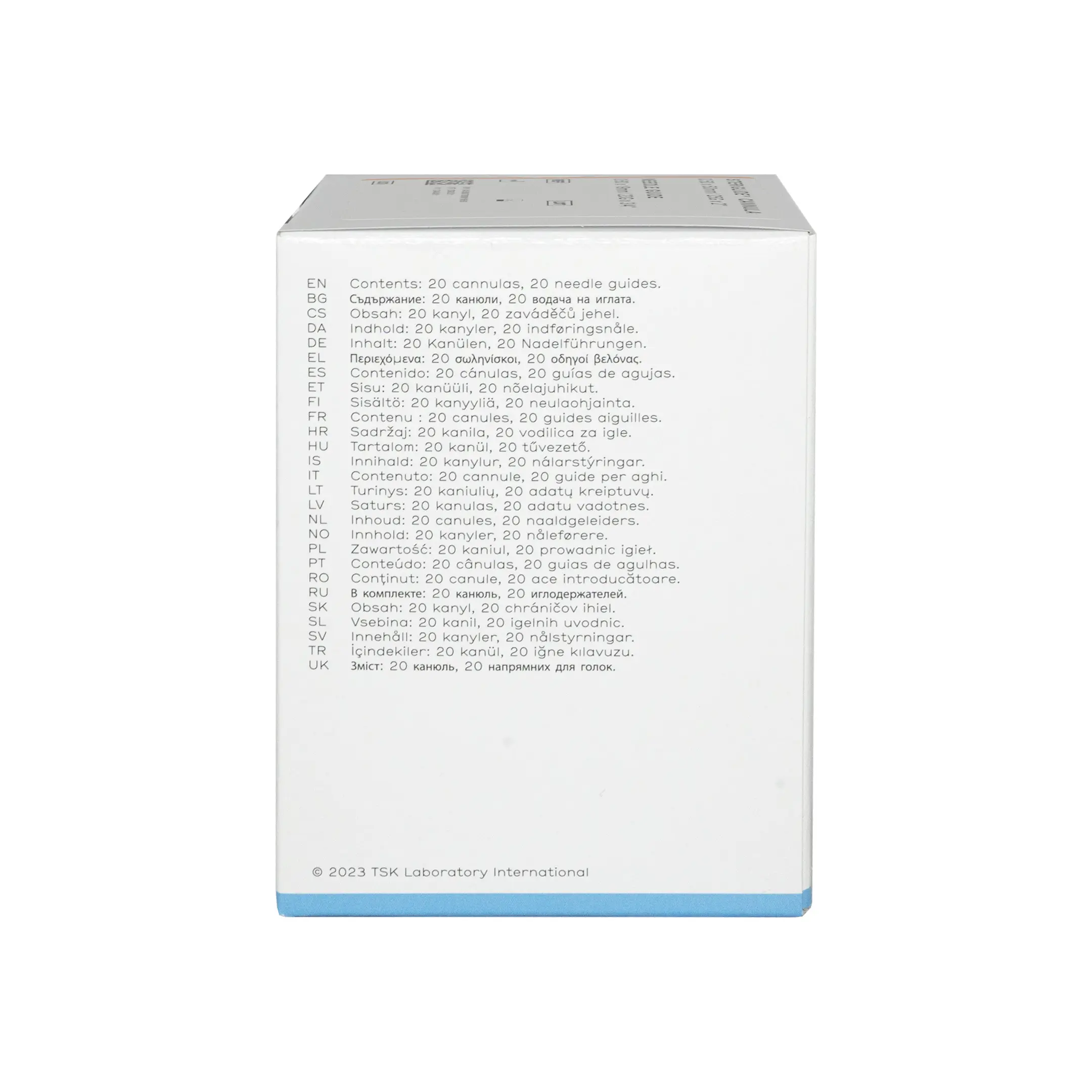 Croma TSK Steriglide Kanülen – 20er Set Croma Steriglide Cannulas back