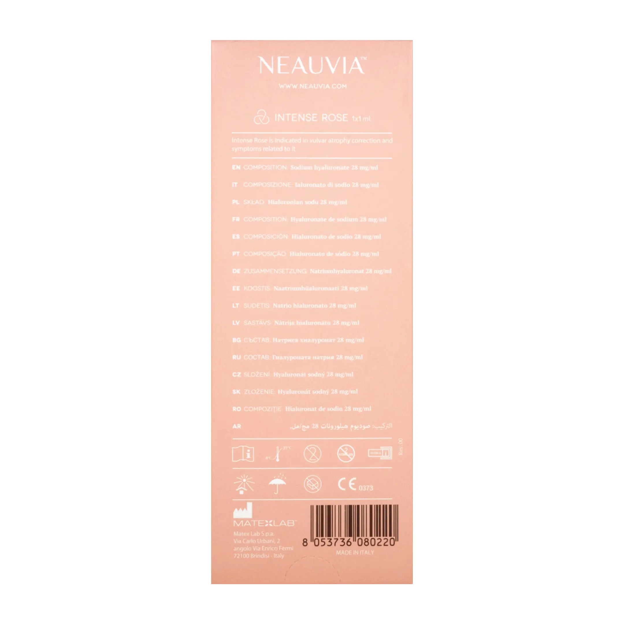 Neauvia Intense Rose (1×1ml) Neauvia Intense Rose back