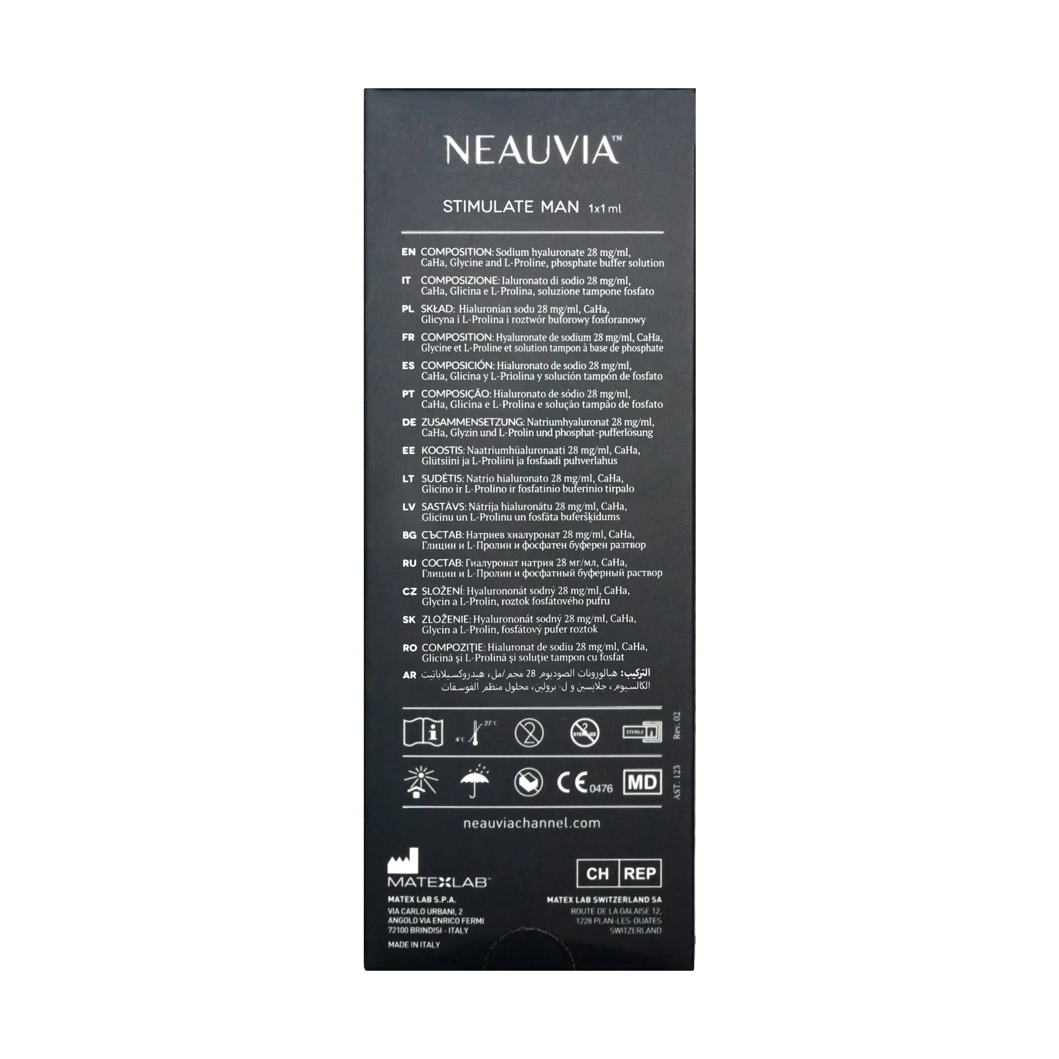 Neauvia Stimulate Man (1×1ml) Neauvia Stimulate Man back