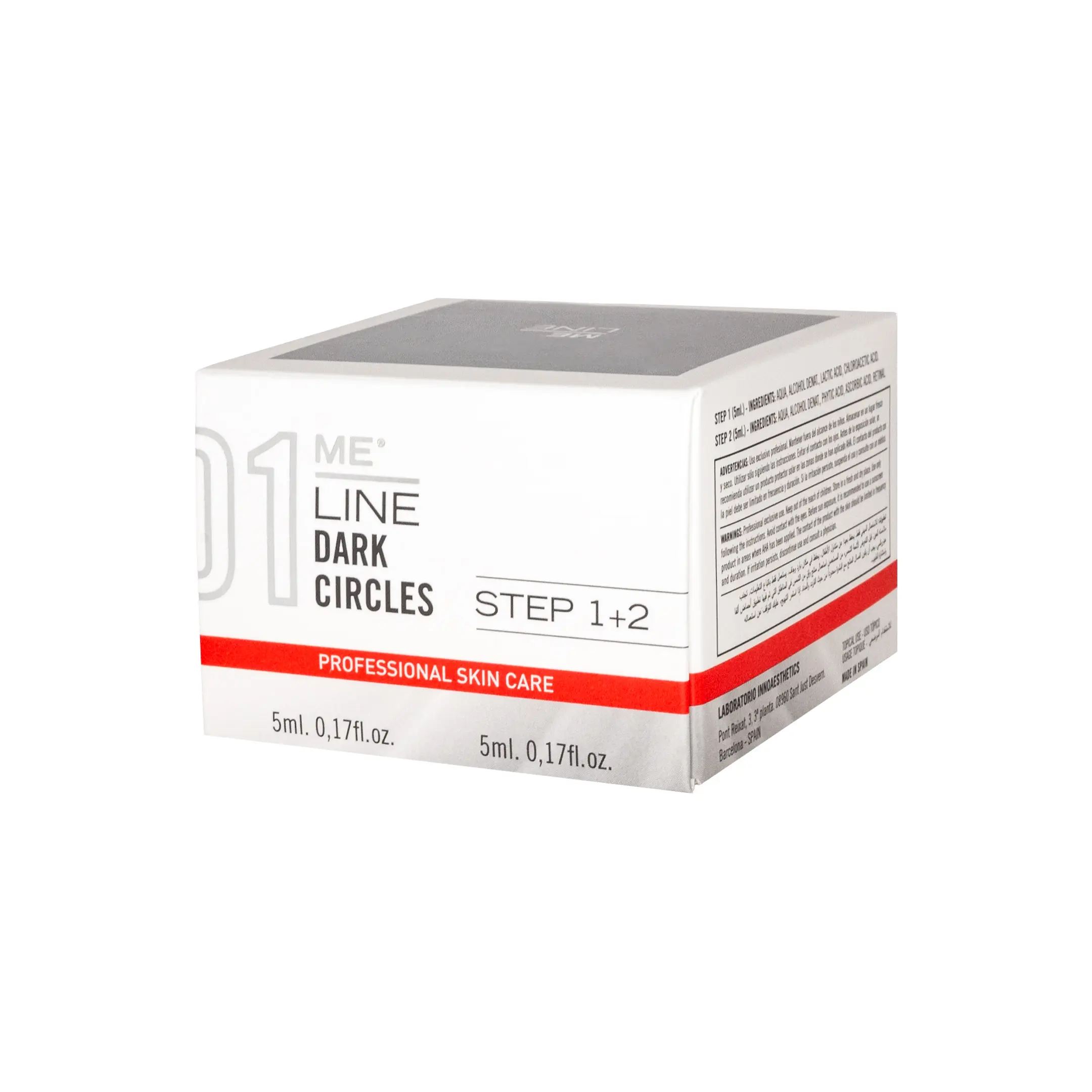 ME LINE 01 Dark Circles Step 1+2 (2x5ml) ME LINE 01 Dark Circles Step 1+2 (5ml) professional skin care side