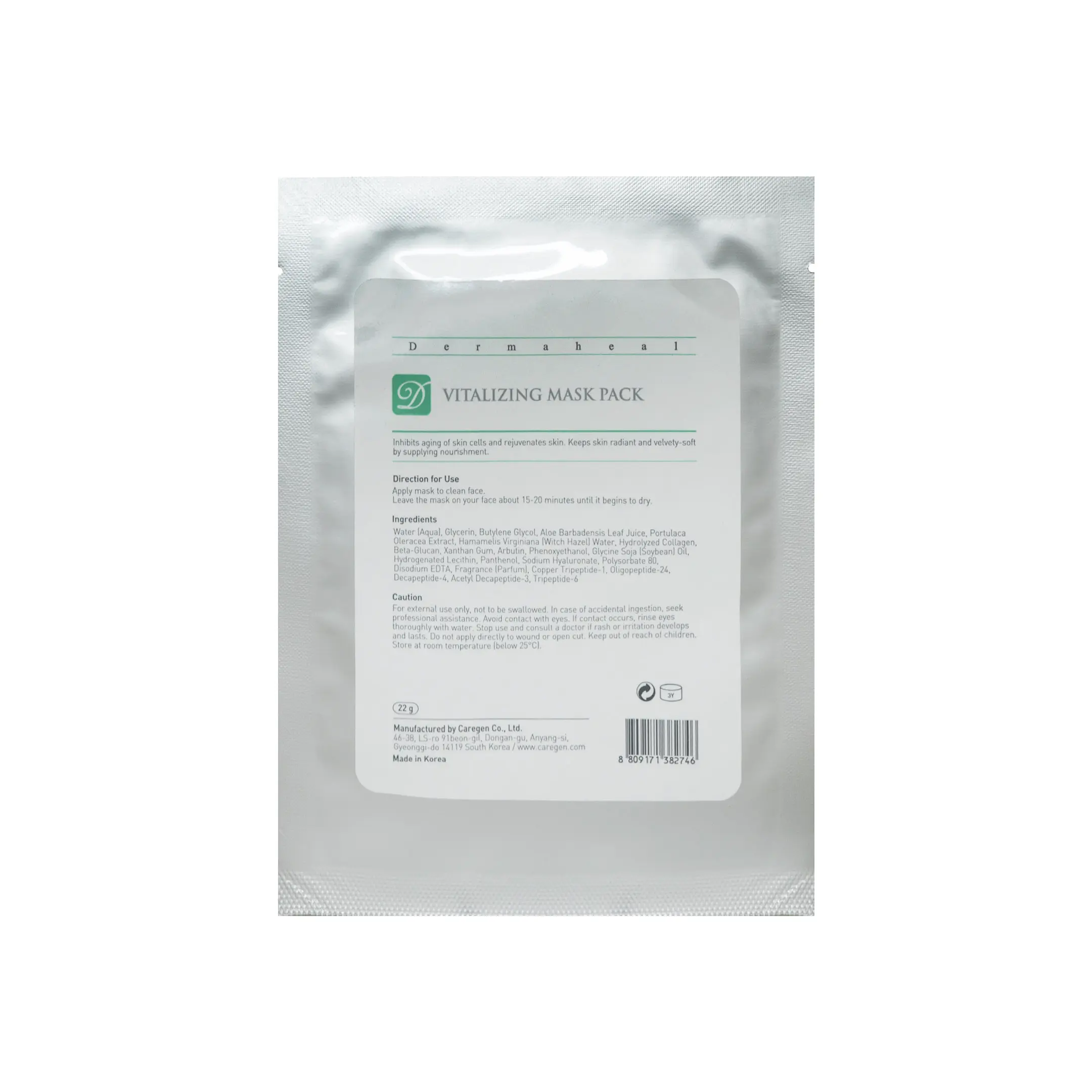 Dermaheal Vitalizing Mask Pack front