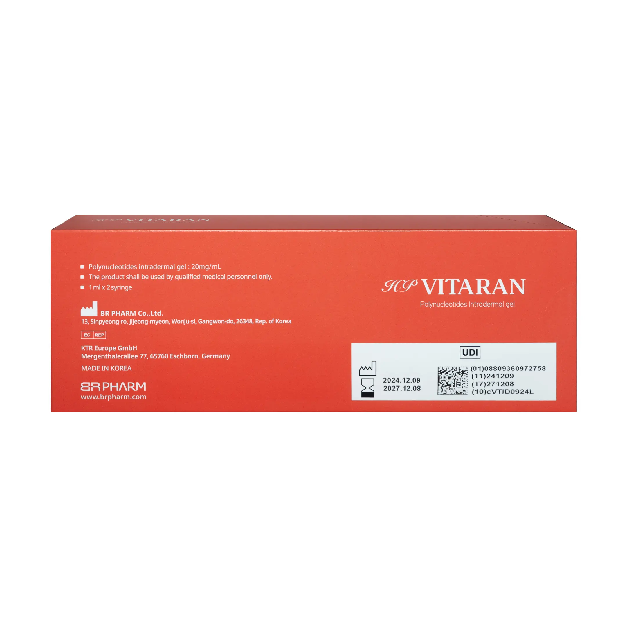 HP Vitaran (2×1ml) HP Cell Vitaran Polynucleotides Intradermal gel 2x1ml BRpharm back