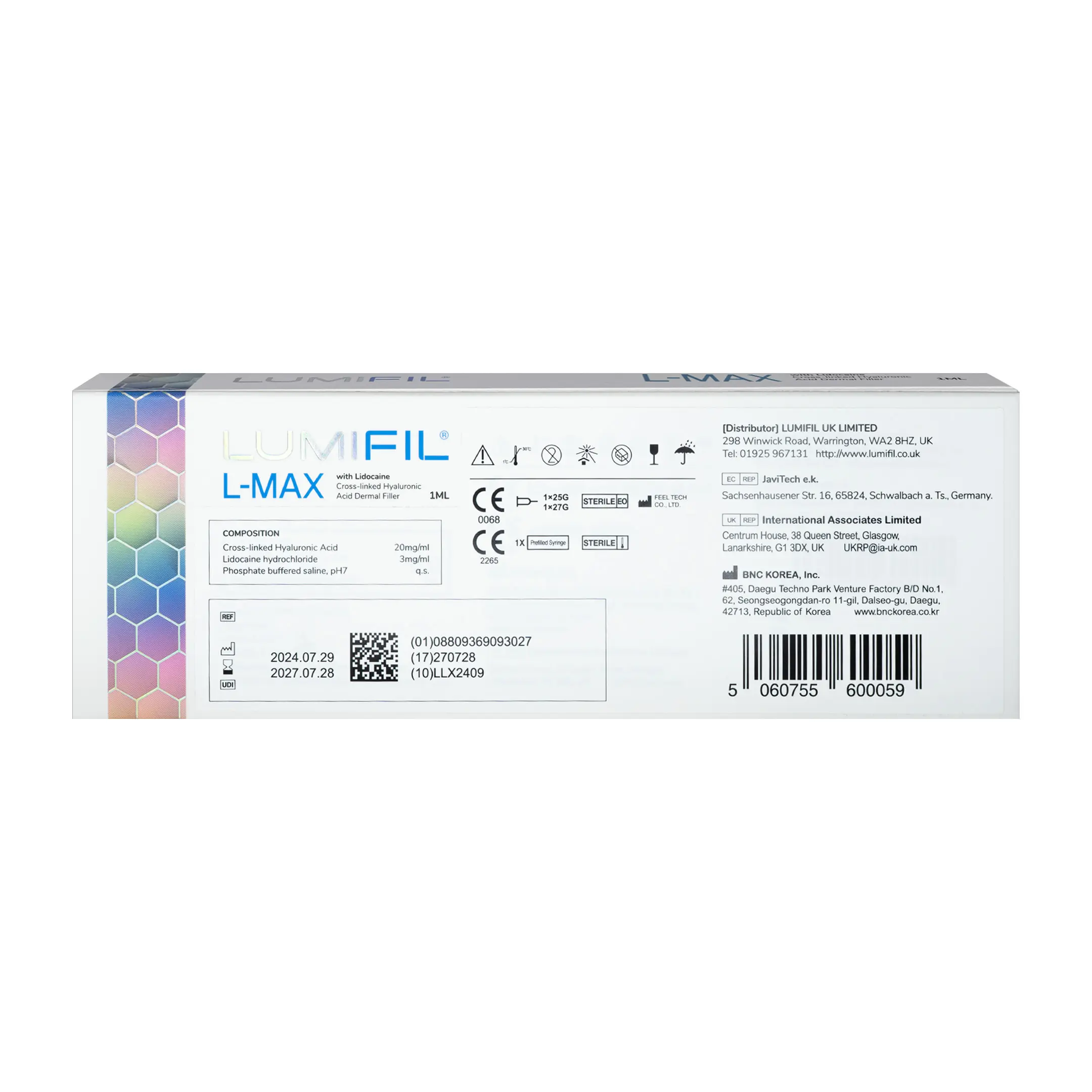 Lumifil L-Max Lidocaine (1x1ml) Lumifil L Max Lidocaine 1x1ml back